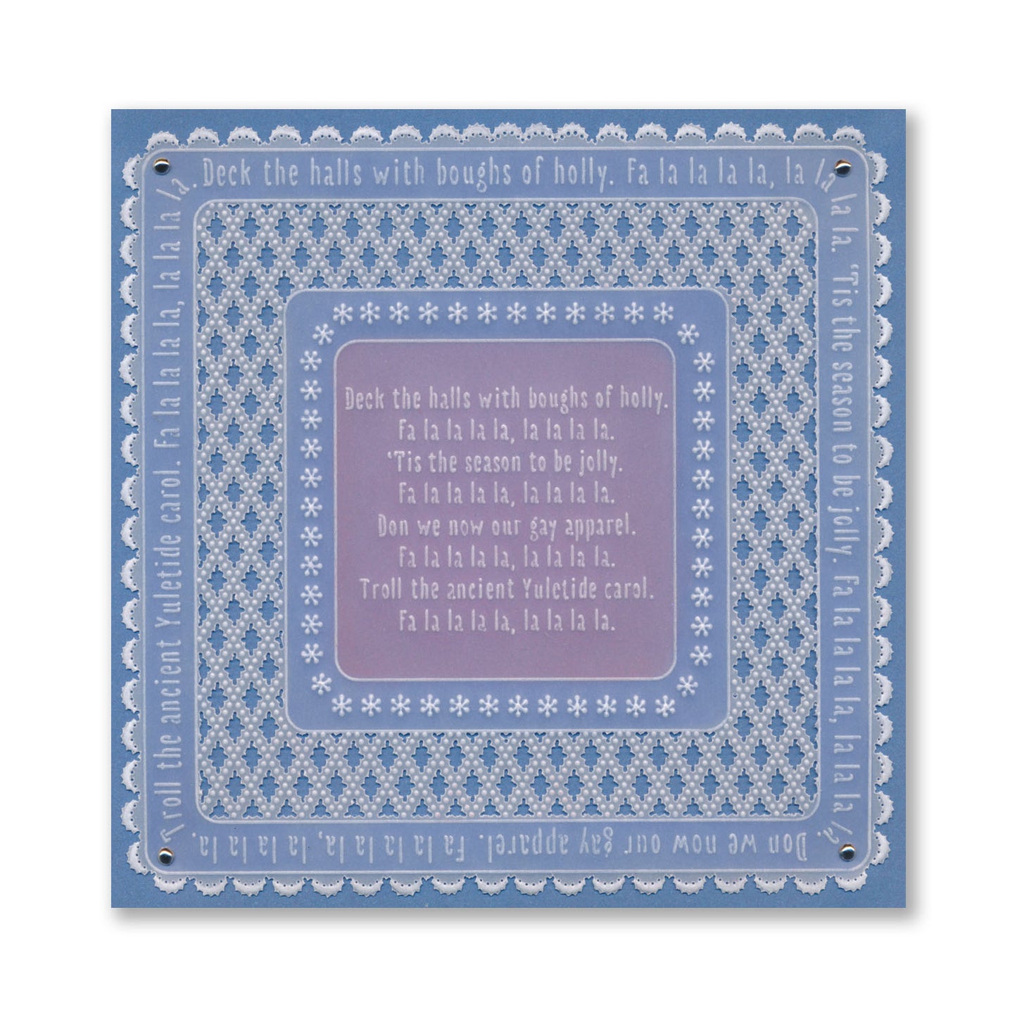 Linda's Christmas Treasures Set 3 A5 Square Groovi Plate Set