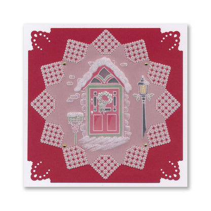 Linda's Christmas Treasures Set 3 A5 Square Groovi Plate Set