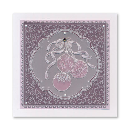 Linda's Christmas Treasures Set 3 A5 Square Groovi Plate Set