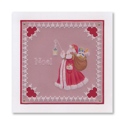 Linda's Father Christmas - Christmas Treasures (Set 3) A5 Square Groovi Plate