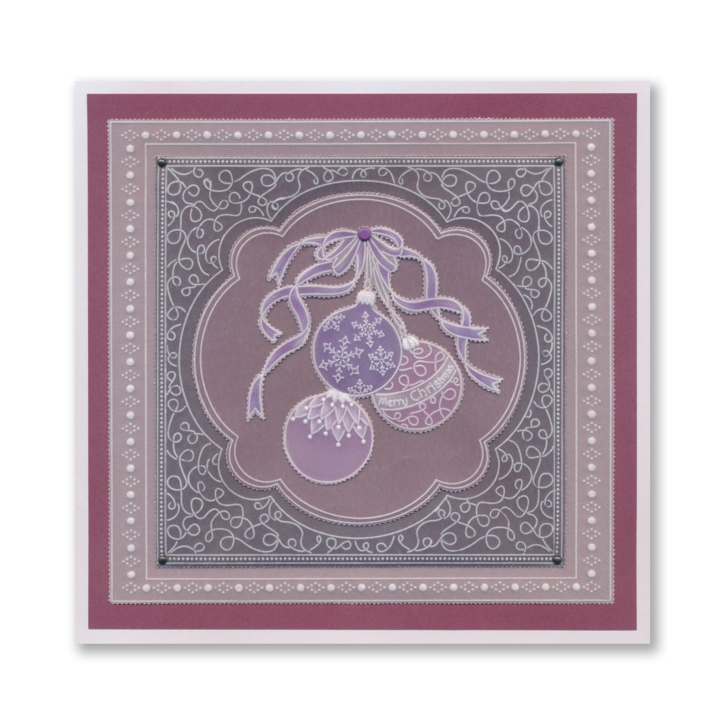 Linda's Christmas Treasures Set 3 A5 Square Groovi Plate Set