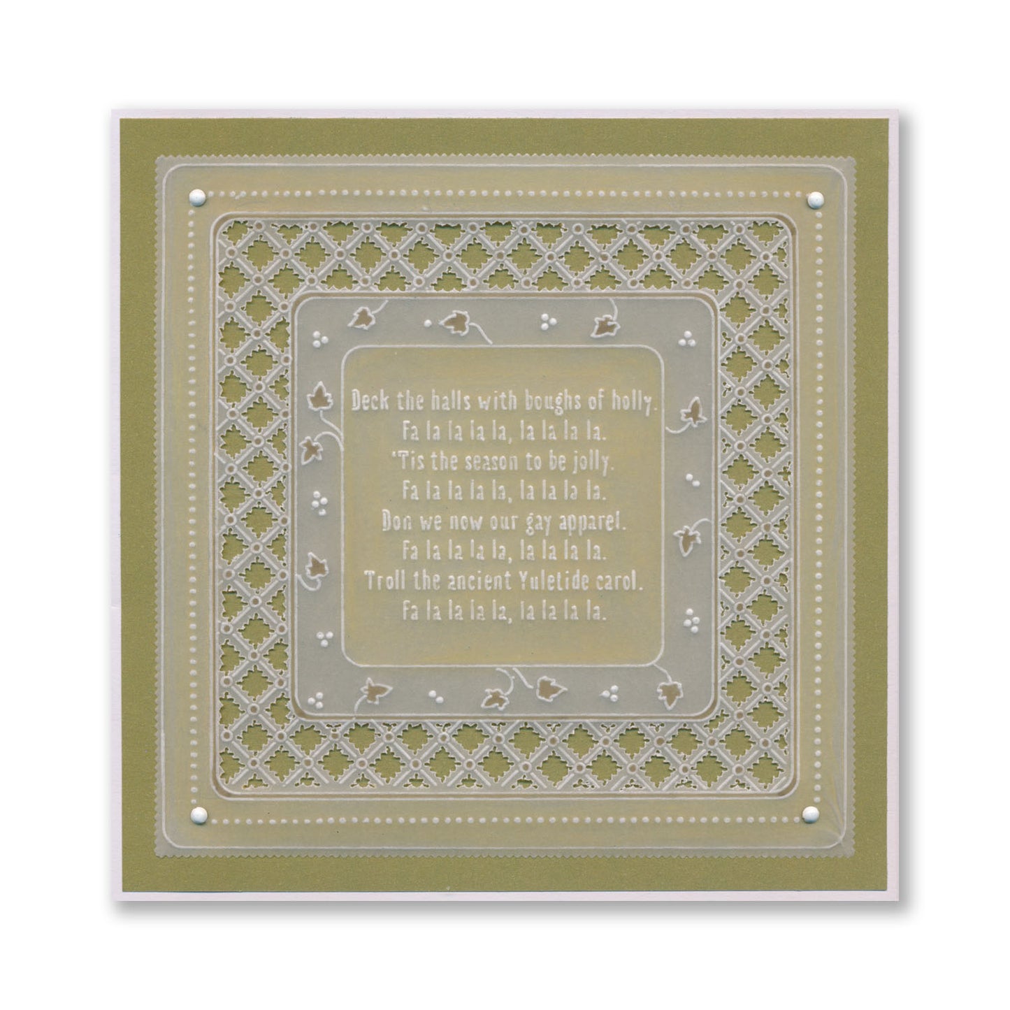 Linda's Christmas Treasures Set 3 A5 Square Groovi Plate Set