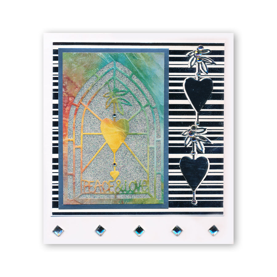 Peace & Love Nested Windows Die Set Clarity Fresh Cut Dies