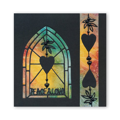 Peace & Love Nested Windows Die Set Clarity Fresh Cut Dies