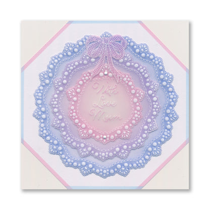 Nested Circles Lace Doily Frames A5 Square Groovi Plate