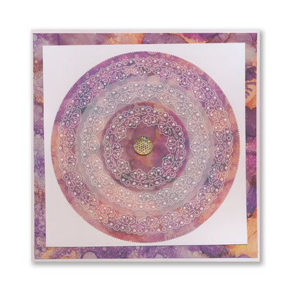 Nested Circles Lace Fan Frames A5 Square Groovi Plate