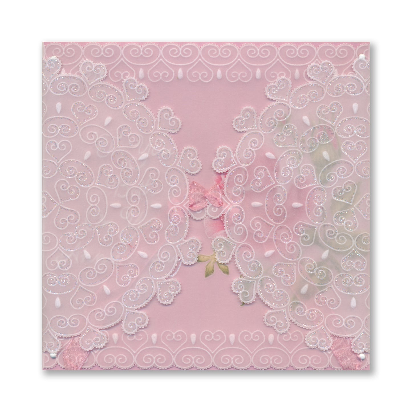 Nested Circles Lace Heart Frames A5 Square Groovi Plate