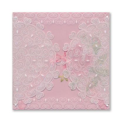 Nested Circles Lace Heart Frames A5 Square Groovi Plate