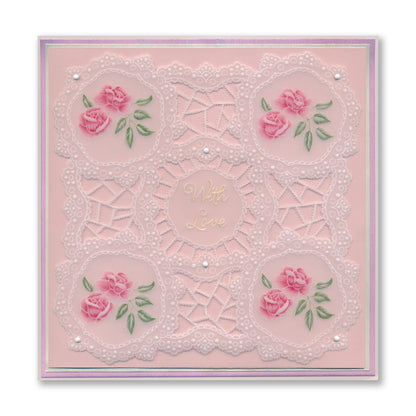 Nested Circles Lace Doily Frames A5 Square Groovi Plate