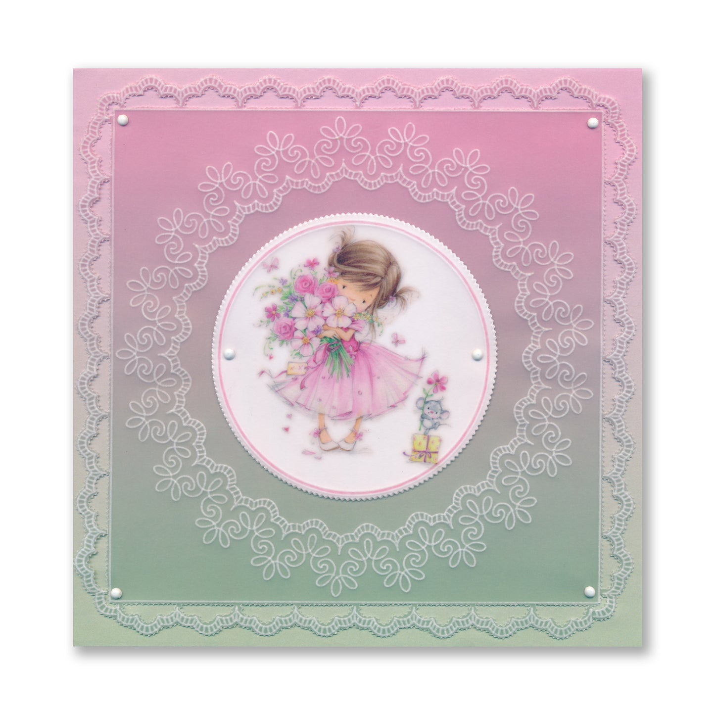 Nested Circles Lace Fancy Swirls Frames A5 Square Groovi Plate