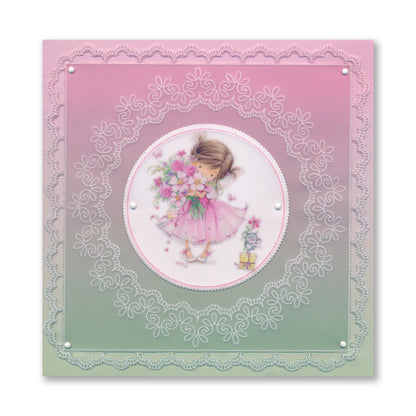 Nested Circles Lace Fancy Swirls Frames A5 Square Groovi Plate