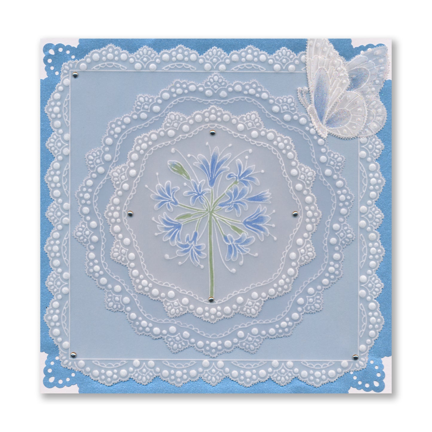 Nested Squares Lace Doily Frames A5 Square Groovi Plate