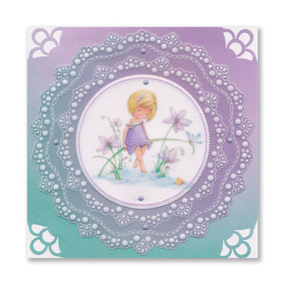 Nested Circles Lace Doily Frames A5 Square Groovi Plate