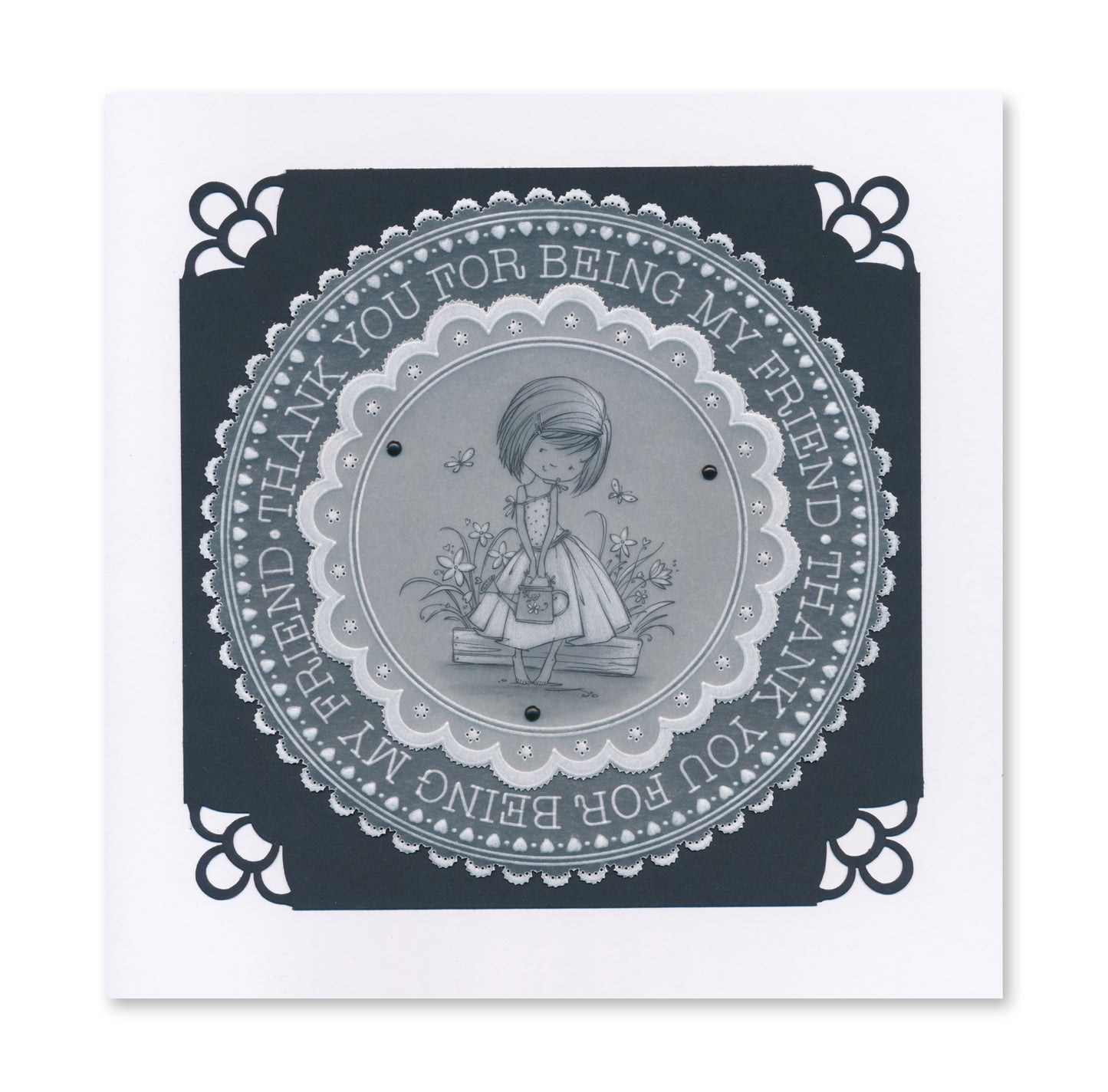 Jazz's Thank You Toppers & Tags A4 Square Groovi Plate