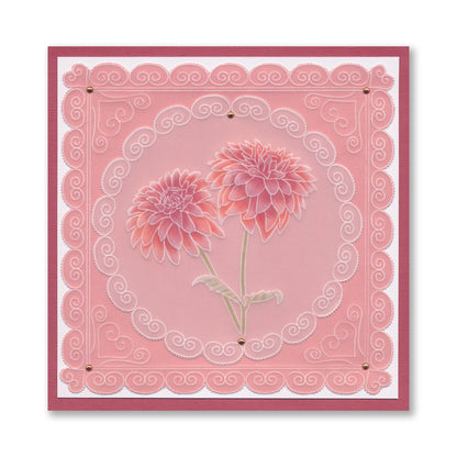 Nested Circles Lace Heart Frames A5 Square Groovi Plate