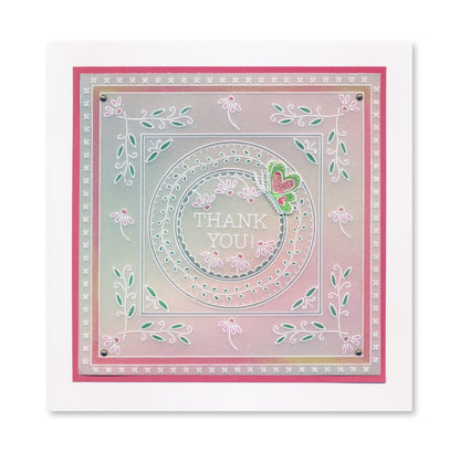 Jazz's Thank You Toppers & Tags A4 Square Groovi Plate