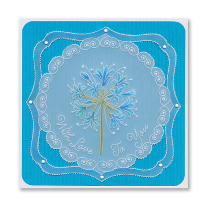 Nested Circles Lace Heart Frames A5 Square Groovi Plate