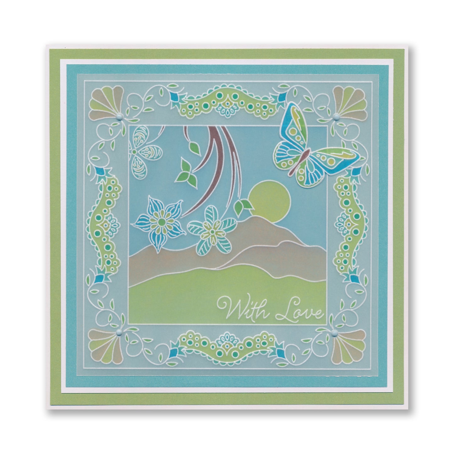 Nested Squares Lace Doily Frames A5 Square Groovi Plate