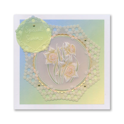 Josie's Courage - Circular (Diagonal) Lace Duet A5 Square Groovi Grid