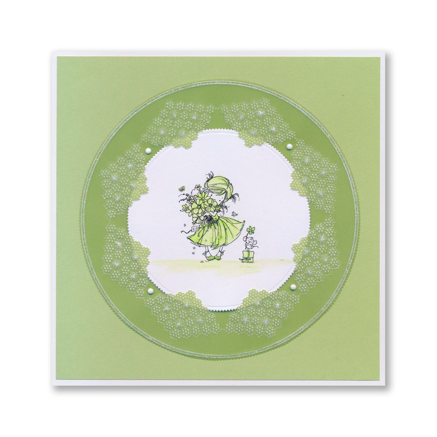 Josie's Circular (Diagonal) Lace Duet A5 Square Groovi Grid Collection