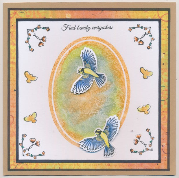 Garden Bird A6 Stamp & Mask Set