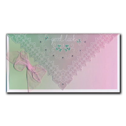 Linda's Dotty Cross-Stitch Celtic Heart Layering Frame A4 Square Groovi Plate