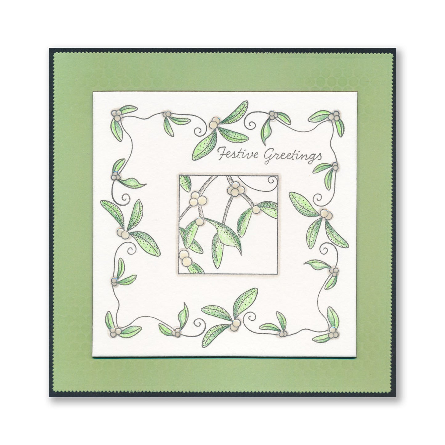 Linda's Mistletoe Swirls - Christmas Compendium A6 Stamp Set