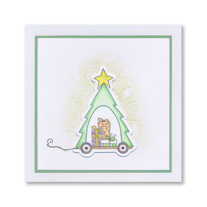 Barbara's SHAC Christmas Tree Wooden Toy A5 Slim Stamp Set