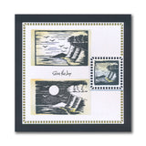 Barbara's Bijou Linocut - Seascape - Two Way Overlay A6 Stamp Set