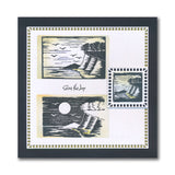 Small Linocut - Seascape - Two Way Overlay A6 Stamp Set