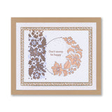 Barbara's Happiness - Floral Crescent - Two Way Overlay A6 Stamp Set