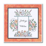 Jazz's From Me to You - Floral Panels A5 Square Stamp Set