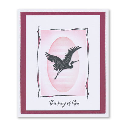 Japanese Cranes - Silhouettes A5 Stamp & Mask Set