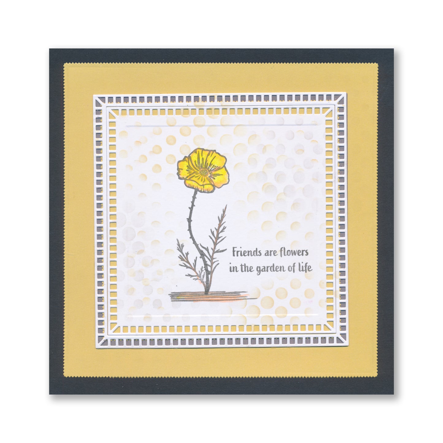 Linocut Floral - Poppies A5 Stamp Set