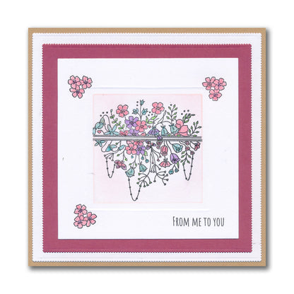 Jazz's From Me to You - Floral Panels A5 Square Stamp Set