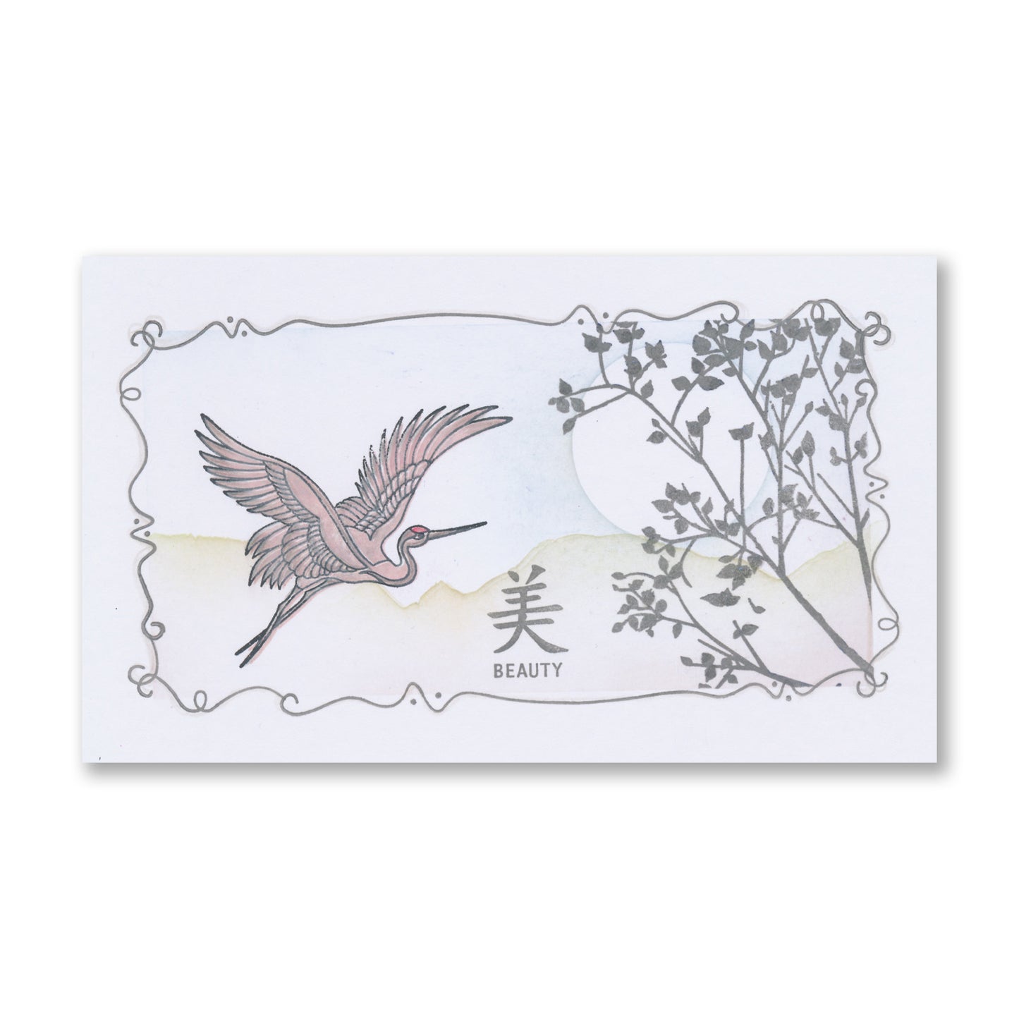 Japanese Cranes - Outlines A5 Stamp & Mask Set