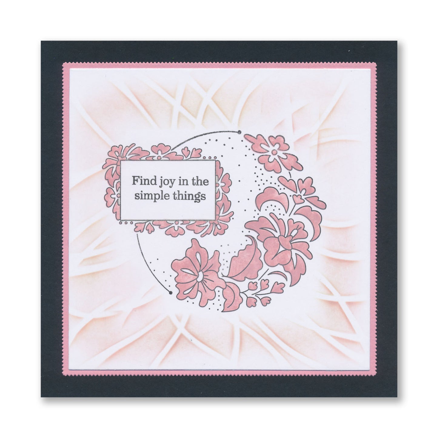 Barbara's Joy - Floral Panel - Two Way Overlay A5 Square Stamp Set