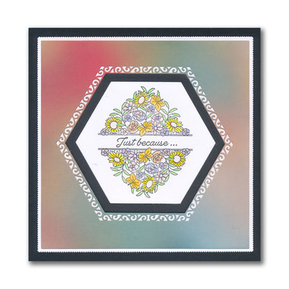 Jazz's Floral Panels & Petite Sentiments A5 Square & A7 Stamp Collection