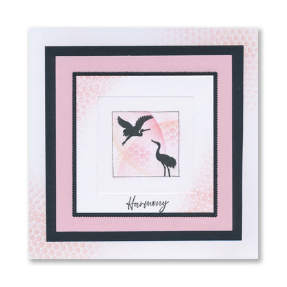 Japanese Cranes - Silhouettes A5 Stamp & Mask Set