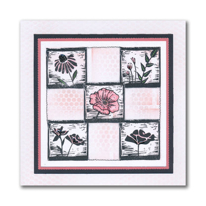 Linocut Mini Sampler A4 Stamp Set