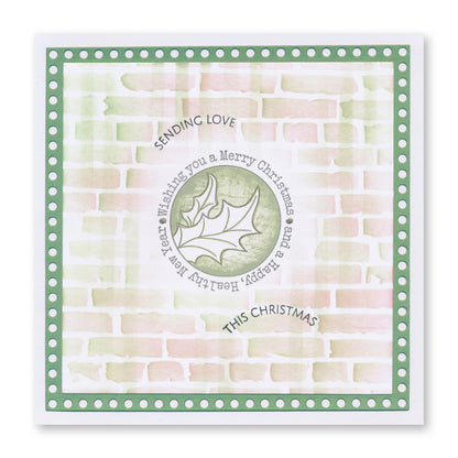 Linda's Christmas Floral Rounds - Outlines A5 Stamp & Mask Set