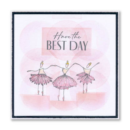 Dotted Blooms & Sentiment Stalks - Set 1 - Happy Birthday A5 Stamp & Mask Set