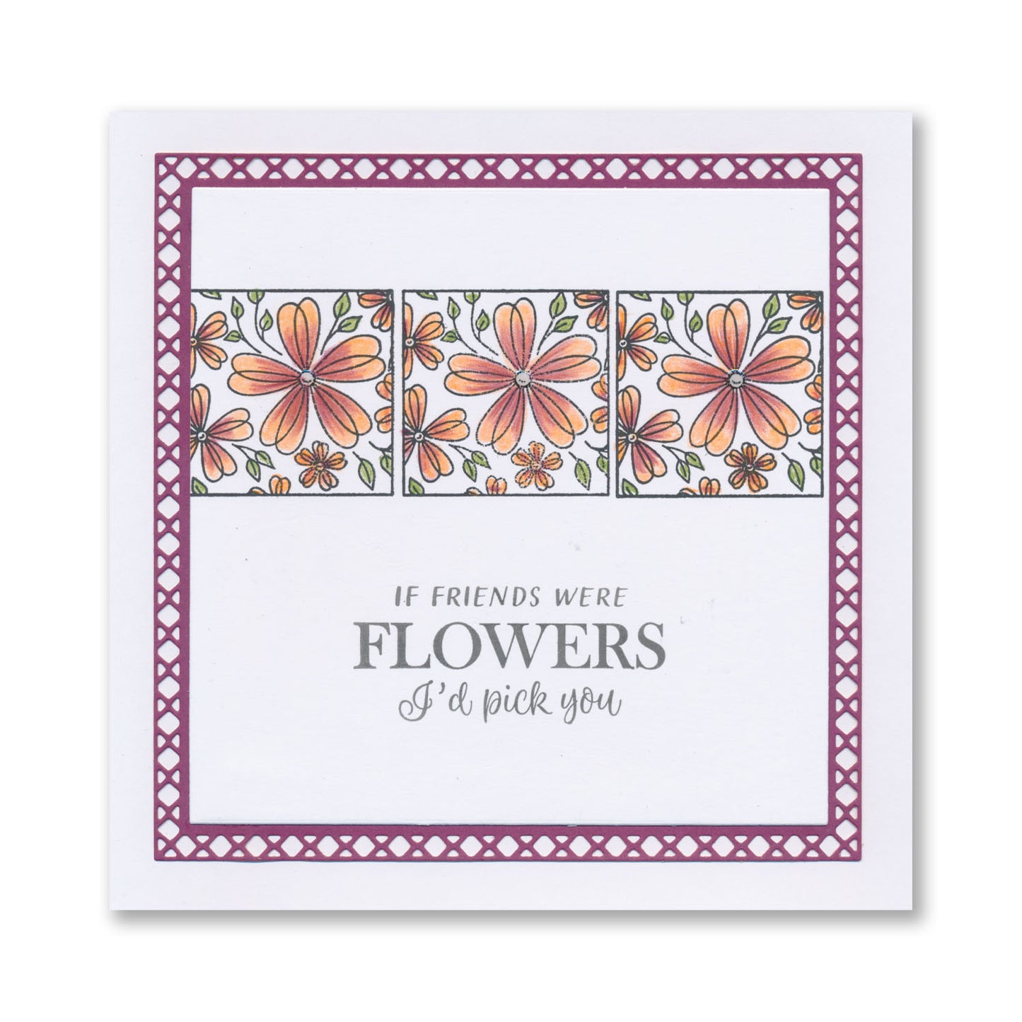 KISS by Clarity - Tina's Flowers Sampler A4 Stamp Set