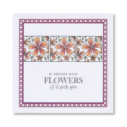 KISS by Clarity - Tina's Flowers Sampler A4 Stamp Set