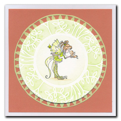 Barbara's SHAC Love Circular Decorative Frame 7" x 7" Stencil