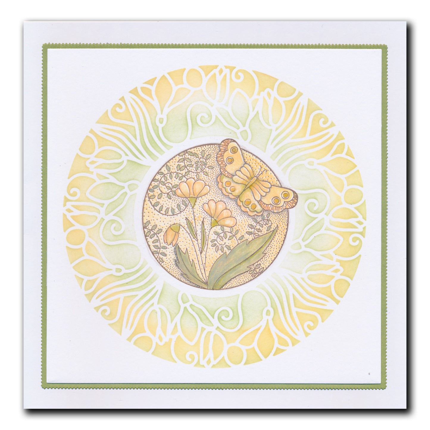 Barbara's SHAC Love - Japanese 2 Way Overlay Flowers & Butterflies A5 Square Stamp & Mask Set