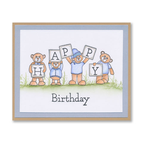 BIP the Bear Letterboxes A5 Stamp & Mask Set