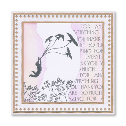 Tall Art Deco Sentiments A5 Stamp Set
