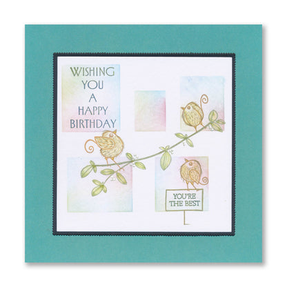 Tall Art Deco Sentiments A5 Stamp Set