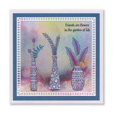 Barbara's SHAC Vases & Foliage A5 Square Stamp & Mask Set